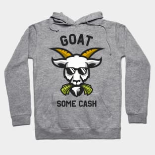 Goat Some Cash Funny Goat Eats Money Hoodie